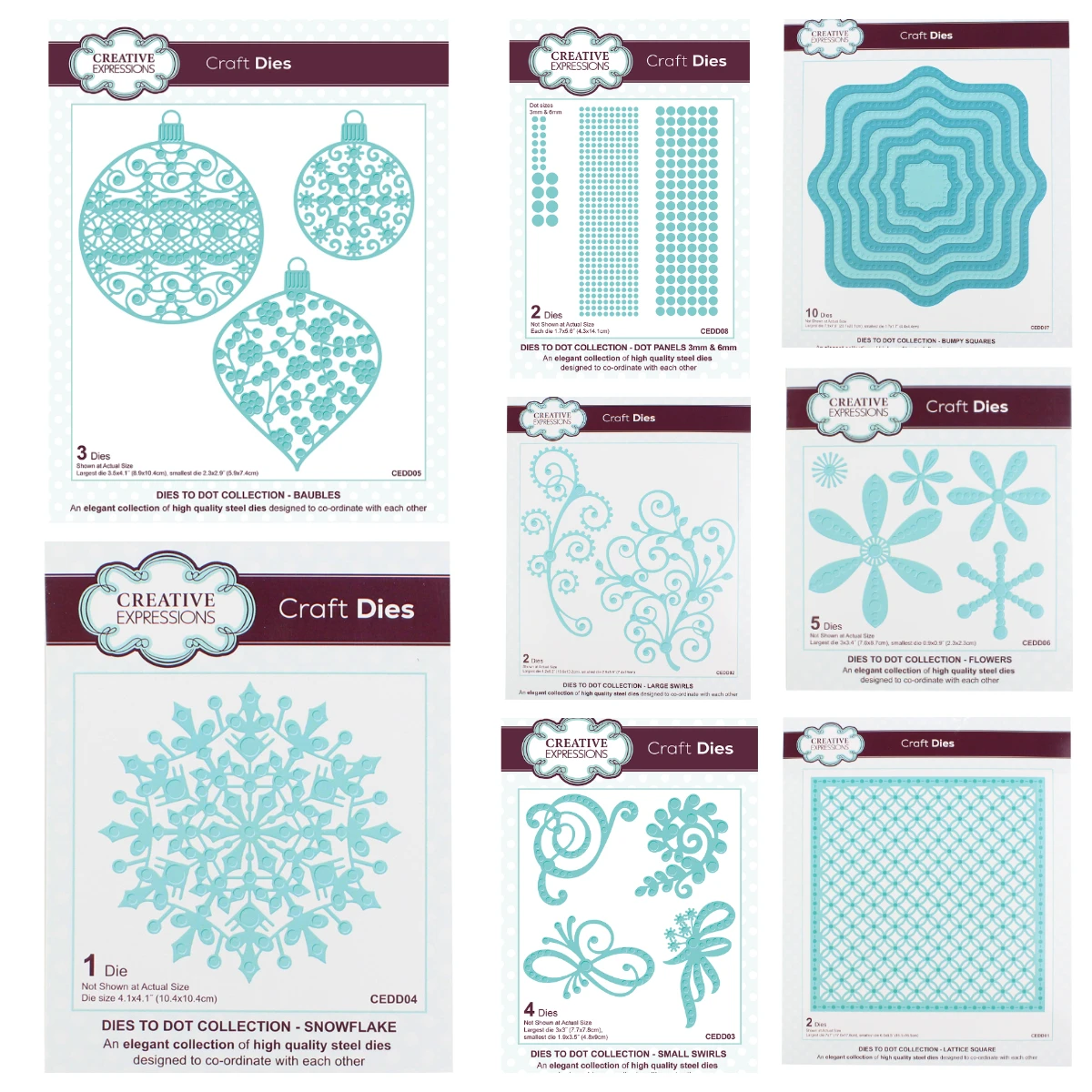 

Small Swirls Flowers Snowflake Squares Craft Die Set Metal Cutting Dies for Scrapbook Photo Album Embossing DIY Paper Cards Mold