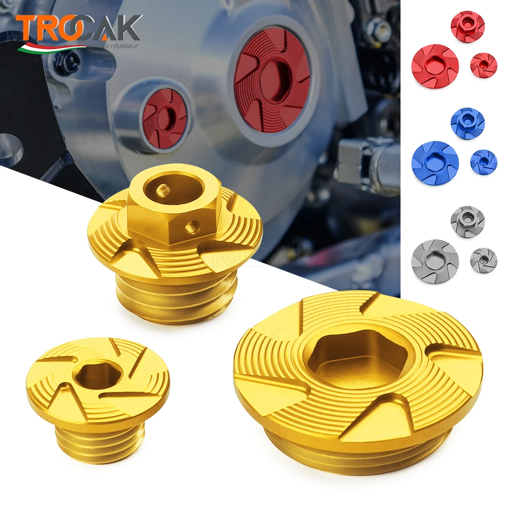 Timing Hold Cap Set For Honda CRF150R 250R 450R Engine Plug Kit  Motorcycle CNC Engine Timing Caps Oil Filler Plug Crankcase Cov