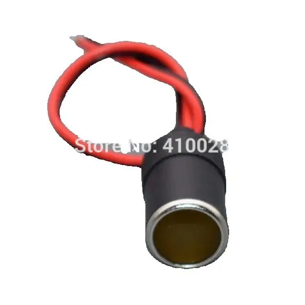 worldgolden 1/5/10/50/100pcs 12v 25cm Car Cigarette Lighter Female Socket Plug Connector socket cable  1.5mm2 18A 16awg