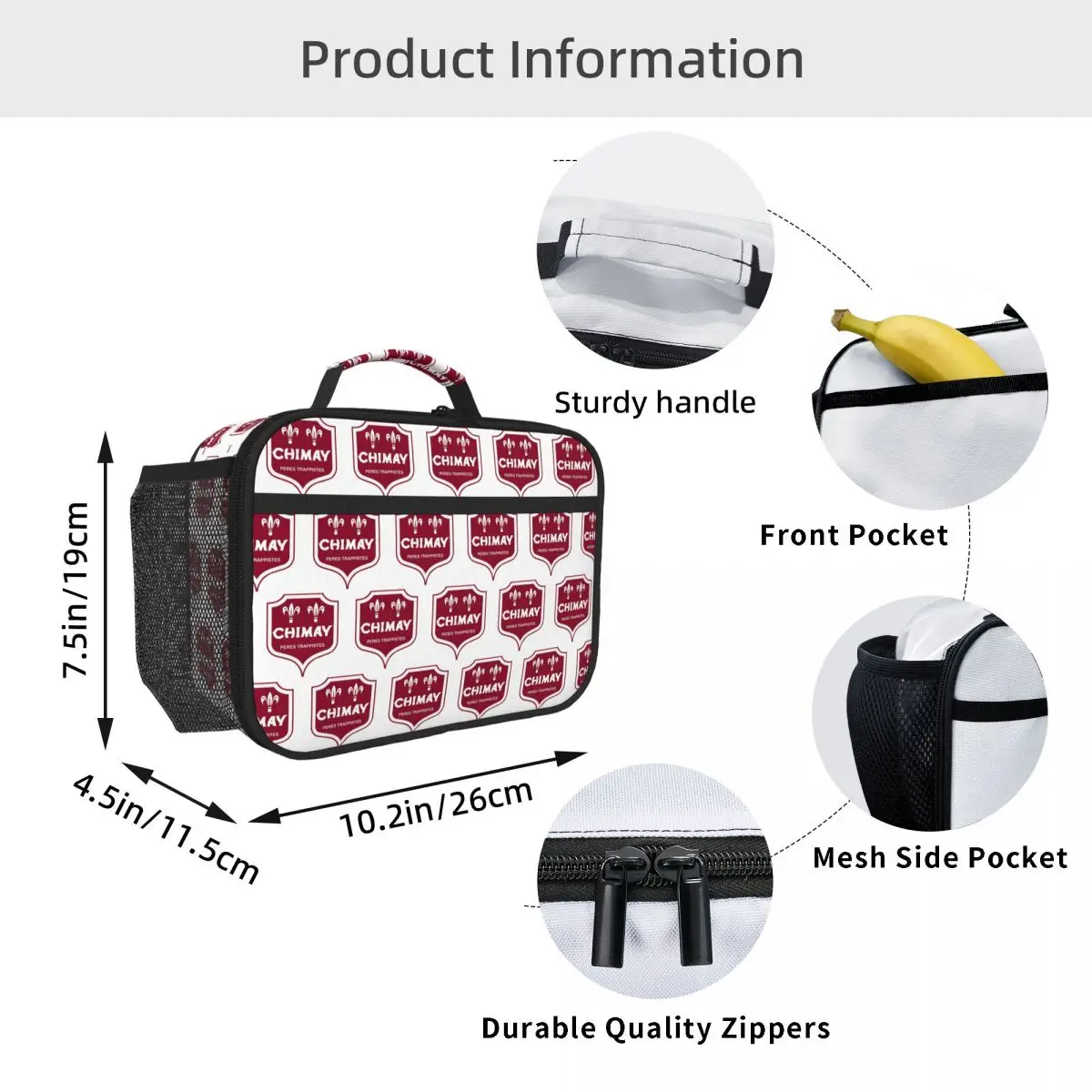 Chimay Insulated Lunch Bag for Women Office Cooler Thermal Food Box Tote Leakproof Lunch Boxes Container - view 5