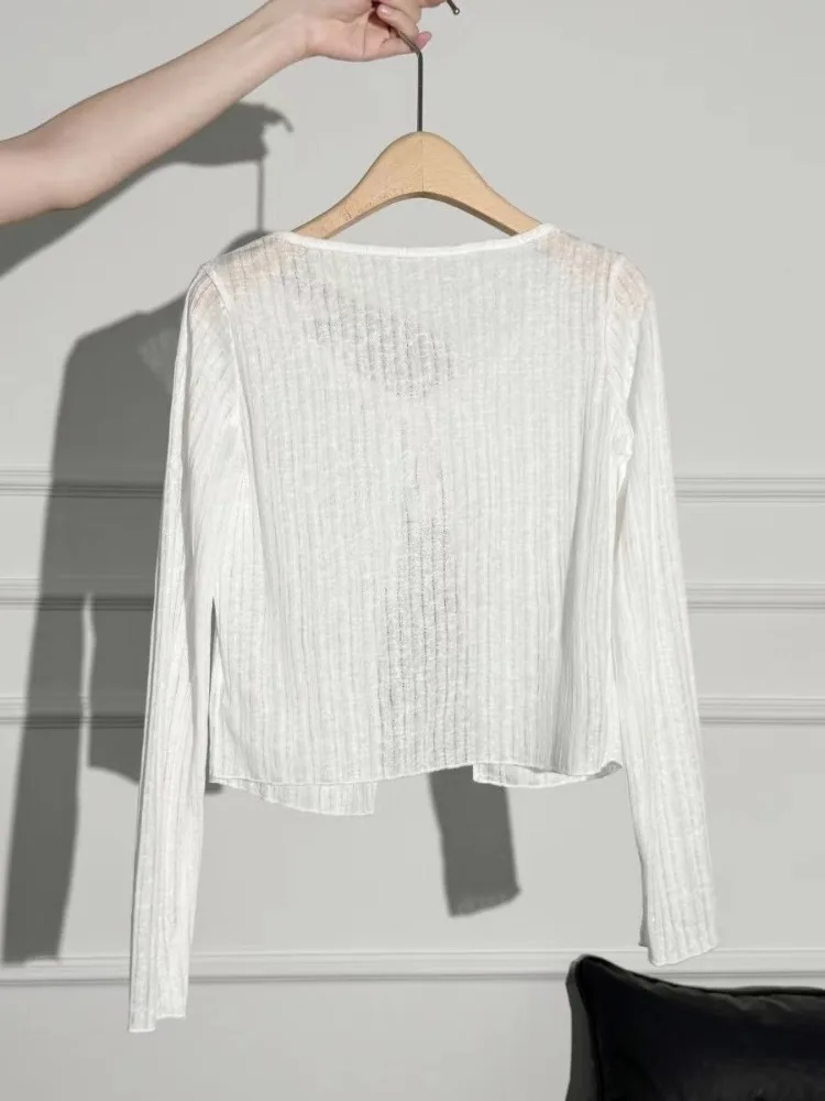Summer Jackets Women Korean Simple Solid Fashion Femme Leisure Sun-proof Chic All-match Long Sleeve Breathable Basic Clothing