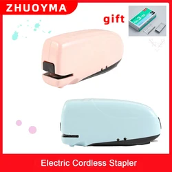 Electric Stapler Stationery Automatic Rechargeable Electric Cordless 24/6 Staples School Paper Stapler Office Stationery