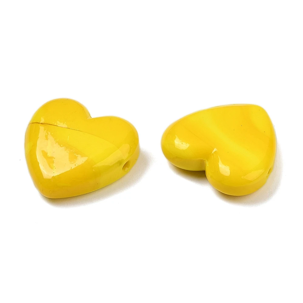 10 Stück handgefertigte mehrfarbige Herz-Glasperlen aus Lampwork-Glas, Valentinstagsgeschenk, 19–20 x 6,5–7 mm für die Herstellung von DIY-Schmuck – Detail 15