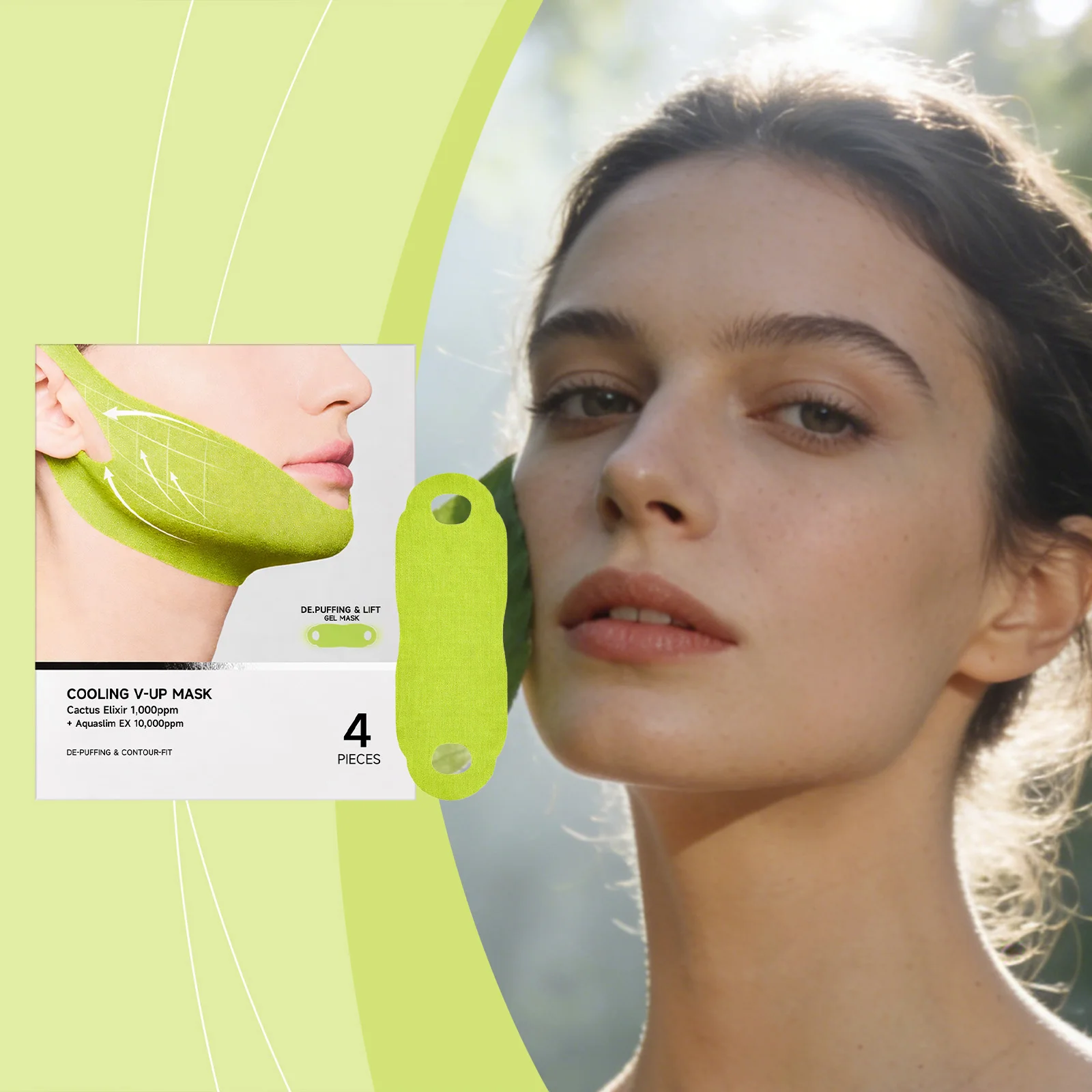 Parche para el Cuidado Facial - Parche suave para la piel del rostro y mentón, se adapta a los contornos, ligero, cómodo y práctico