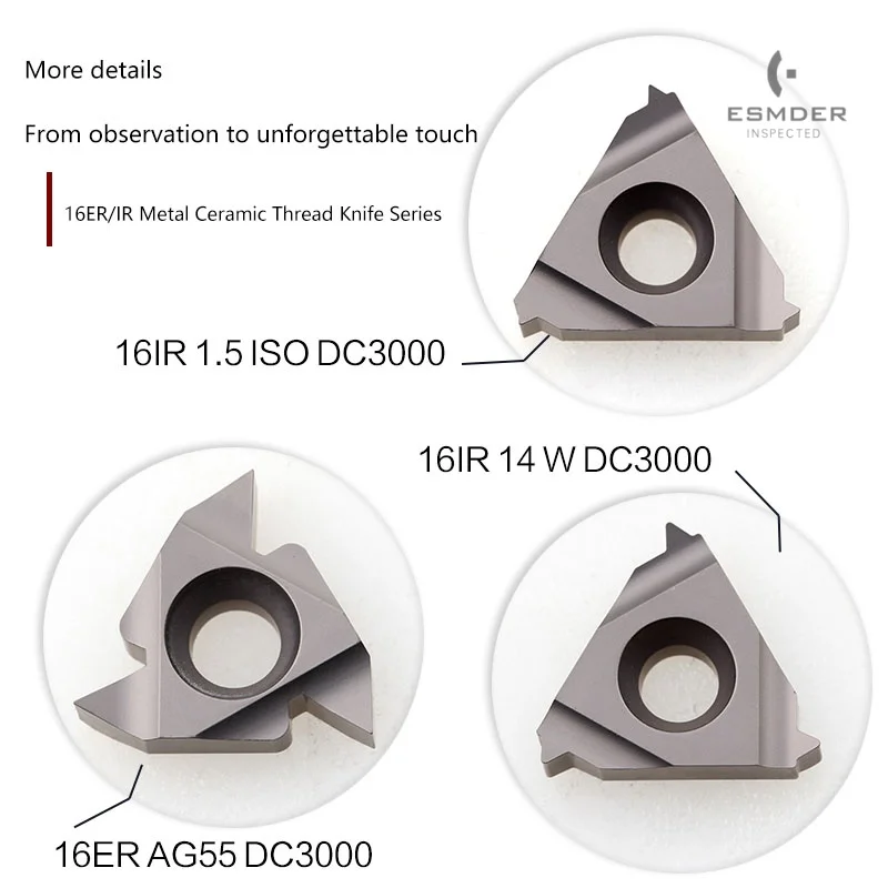 10 шт. 16IR 16ER AG55 AG60 лезвие с резьбой 1.5ISO 2.0ISO 11W 14W карбидные вставки CNC фреза инструмент для Cermet 10 шт. 16IR 16ER AG55 AG60 лезвие с резьбой 1.5ISO 2.0ISO 11W 14W карбидные вставки CNC фреза инструмент для Cermet