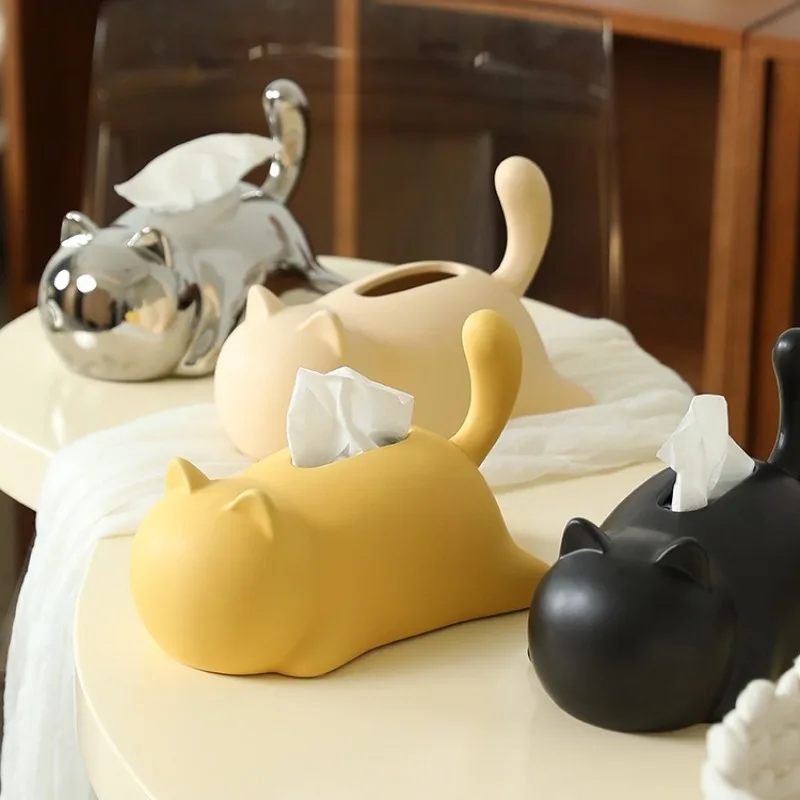 

Ceramic Tissue Box Ornament Home Living Room Desktop Paper Box Tissue Boxes Holder Kitchens Accessories Rangement Cuisine