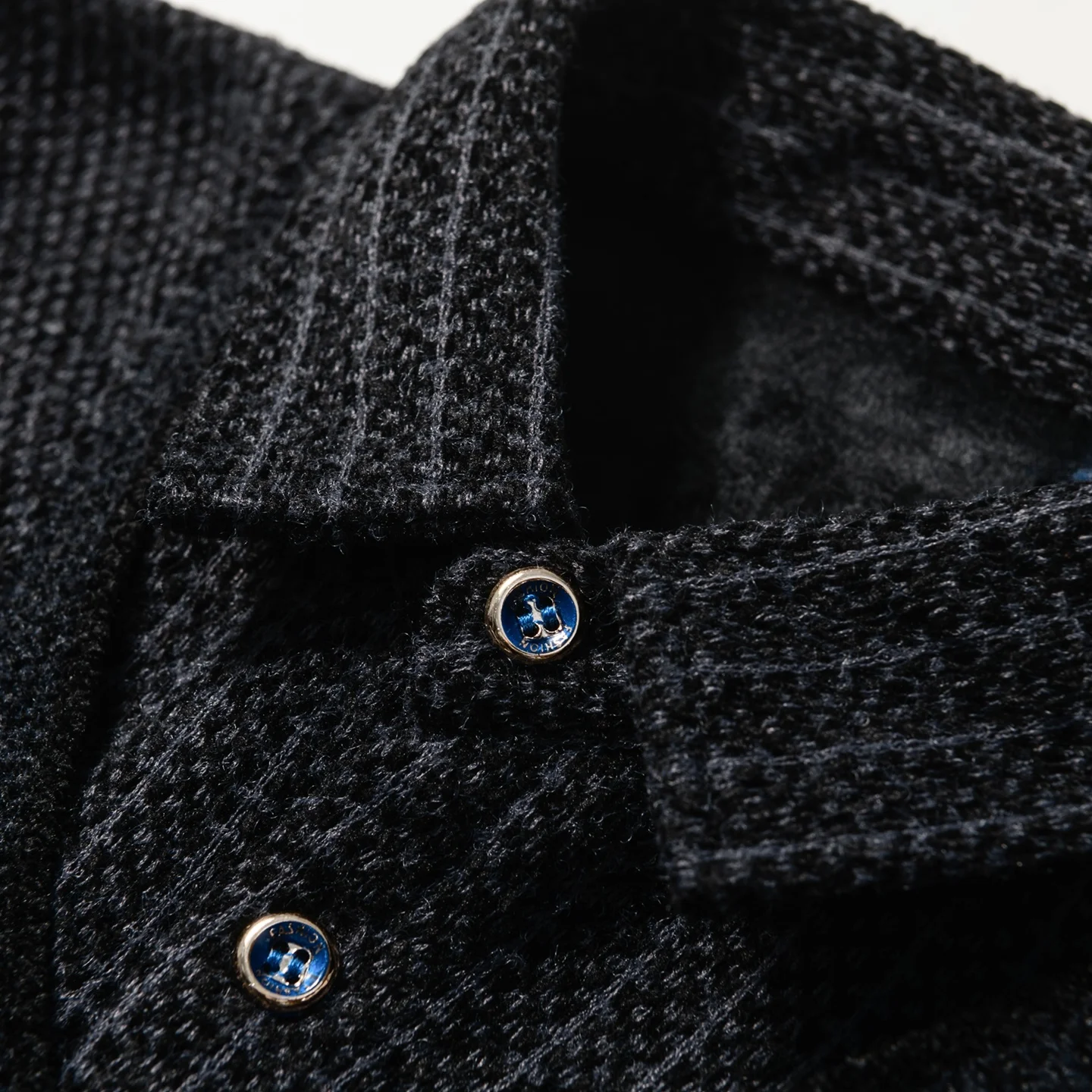 

Thickened Fleece Knitted Sweater Casual Style Collared Design Polyester Fiber Warmth Men's Autumn Winter Fashion Outerwear