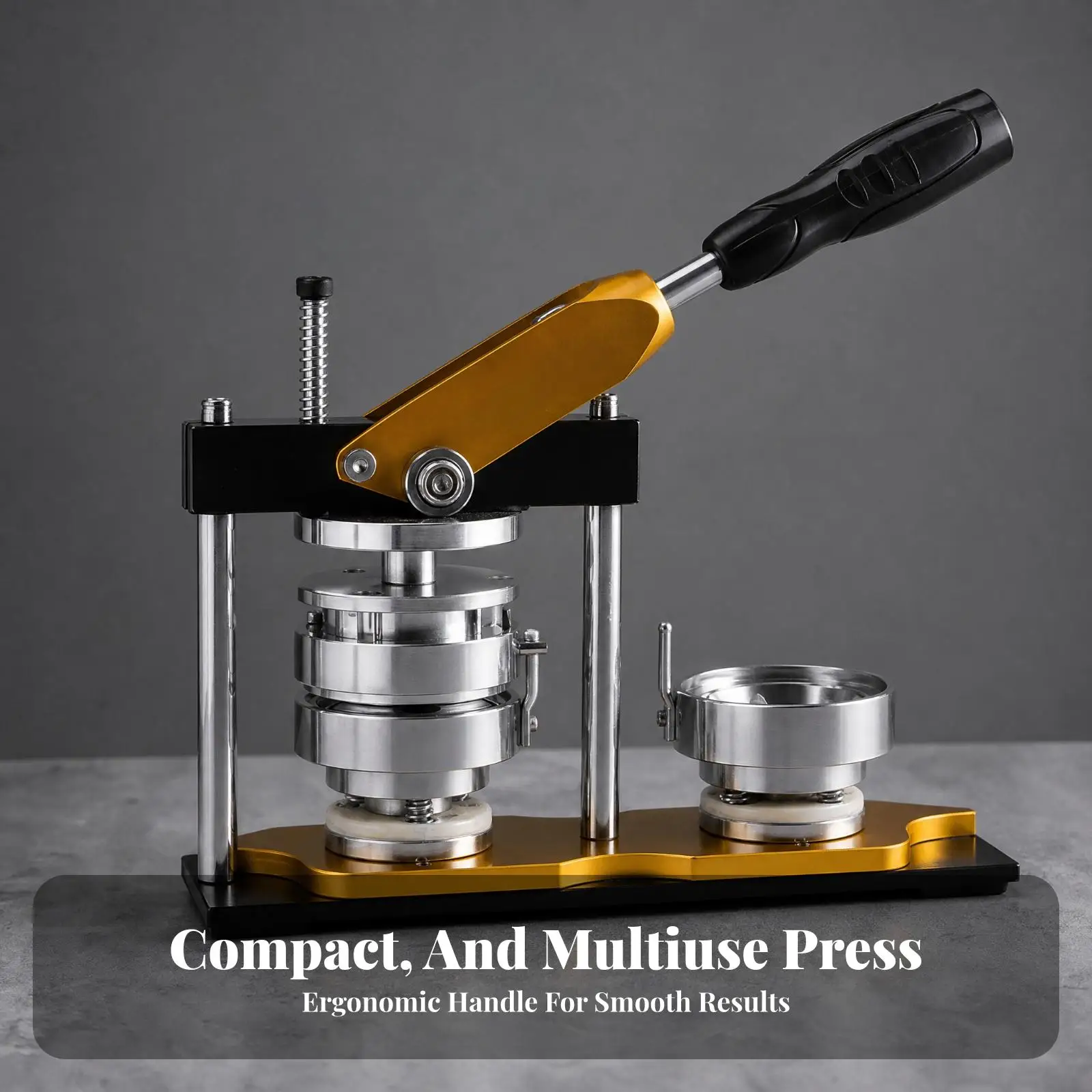 DIY Badge Making Machine Manual Rotary Metal Press for Pin Button Keychain Bottle Opener Workshop