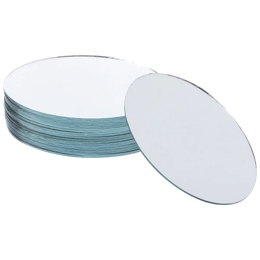 

30Pcs Oval Mirror Lens for DIY Makeup Mirror Small Glass Mirrors Craft Projects High Clarity Reflection Decorative Craft