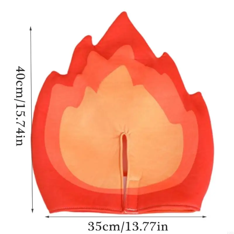 Kreskówkowy kapelusz pulowerowy w kształcie płomienia na imprezy cosplay sesje zdjęciowe miękkie elastyczne kostiumy rekwizyty