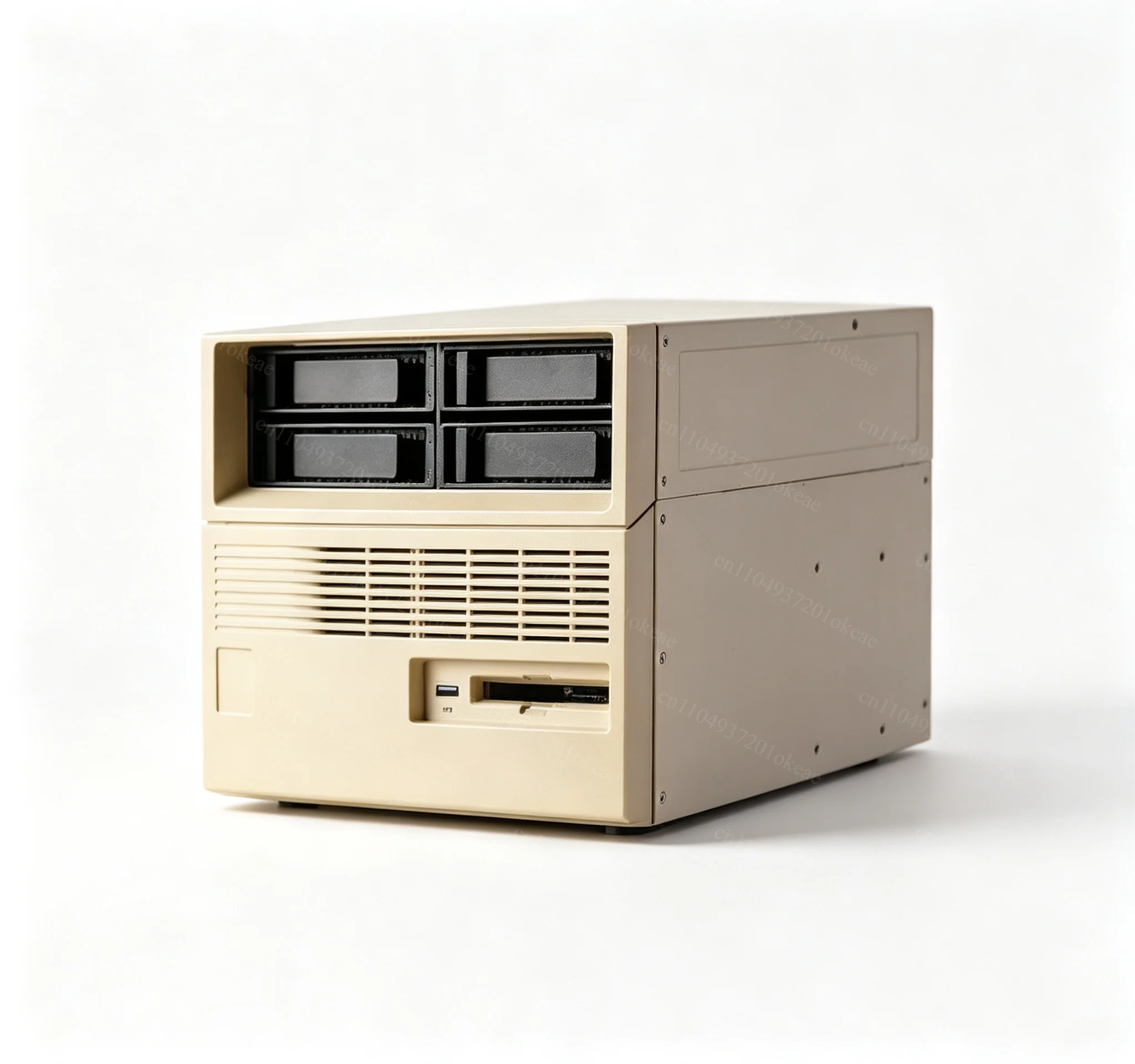 4+2 Bay Retro NAS Empty Chassis, Compatible with SFX Power Supply, Hard Drive Storage Case, No Hardware Included