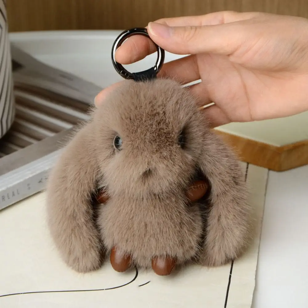 Breloczek Pluszowy Królik, Puszysty Króliczek, Zabawka, Zawieszka do Torby, Króliczek, Pluszowy Brelok, Kawaii, Pompom, Pluszowa Zawieszka Króliczek, Ozdoby do Torby