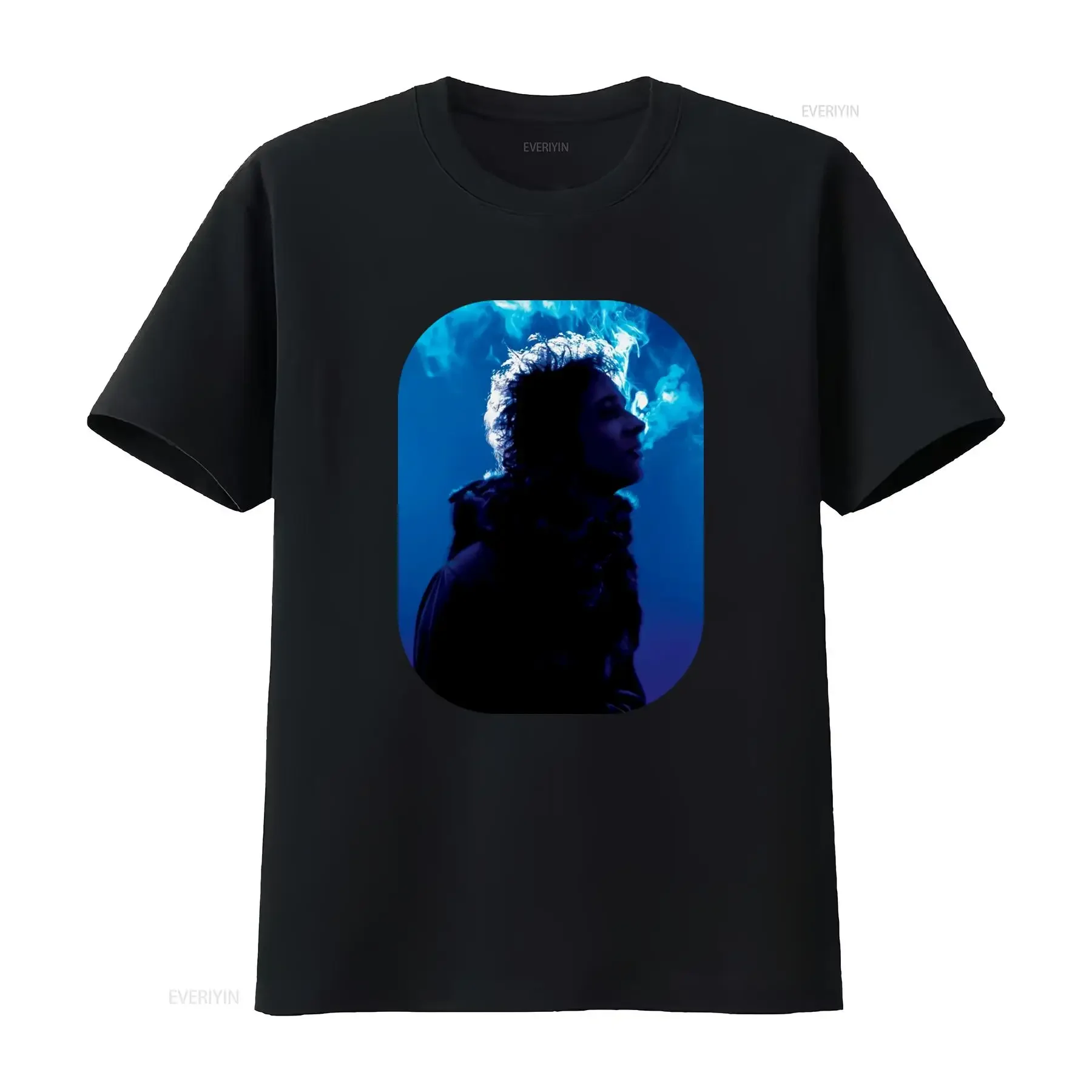 Soda Stereo Gustavo Cerati Bocanada Women's Black Rock en Espanol T Shirt Unique Blue Smoke Design vintage Washed Soft Slightly