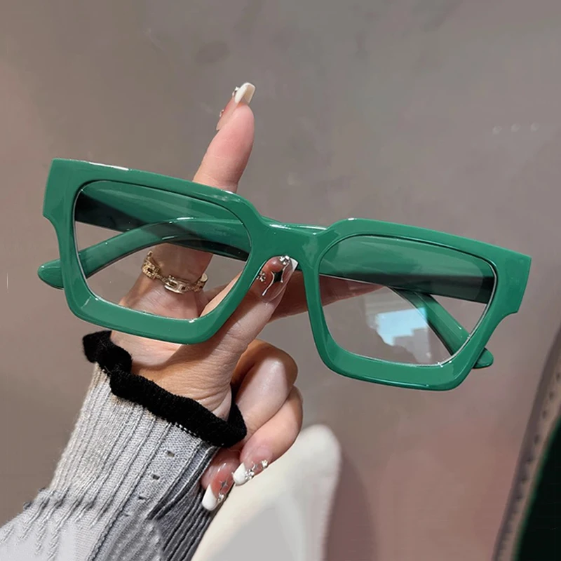 نظارات بإطار مربع مضاد للضوء الأزرق للنساء والرجال، إطارات نظارات كلاسيكية كلاسيكية، نظارات كمبيوتر خفيفة مسطحة للنساء والرجال