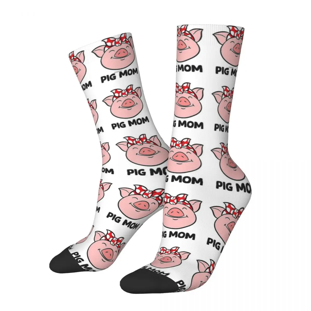 Pig Farmer Mom Love Cute Pig Animal Unisex Winter Socks Hip Hop Happy Socks Street Style Crazy Sock