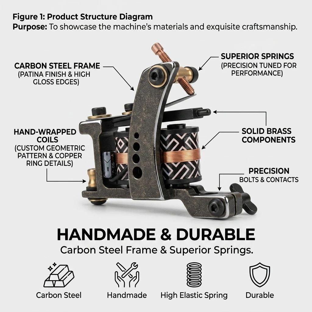 Complete Coils Tattoo Machine Kit Tattoo Machine Gun Ink Set Power Supply Grips Body Art Tools Set Permanent Makeup Tattoo Set