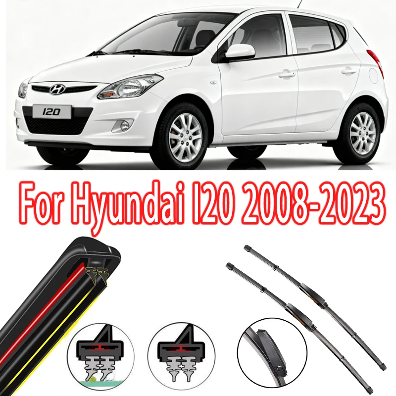 

For Hyundai I20 2008-2023 Front Windshield Wiper Blades 2pcs Windscreen Window Accessories 2009 2010 2011 2012 2014 2018 2020