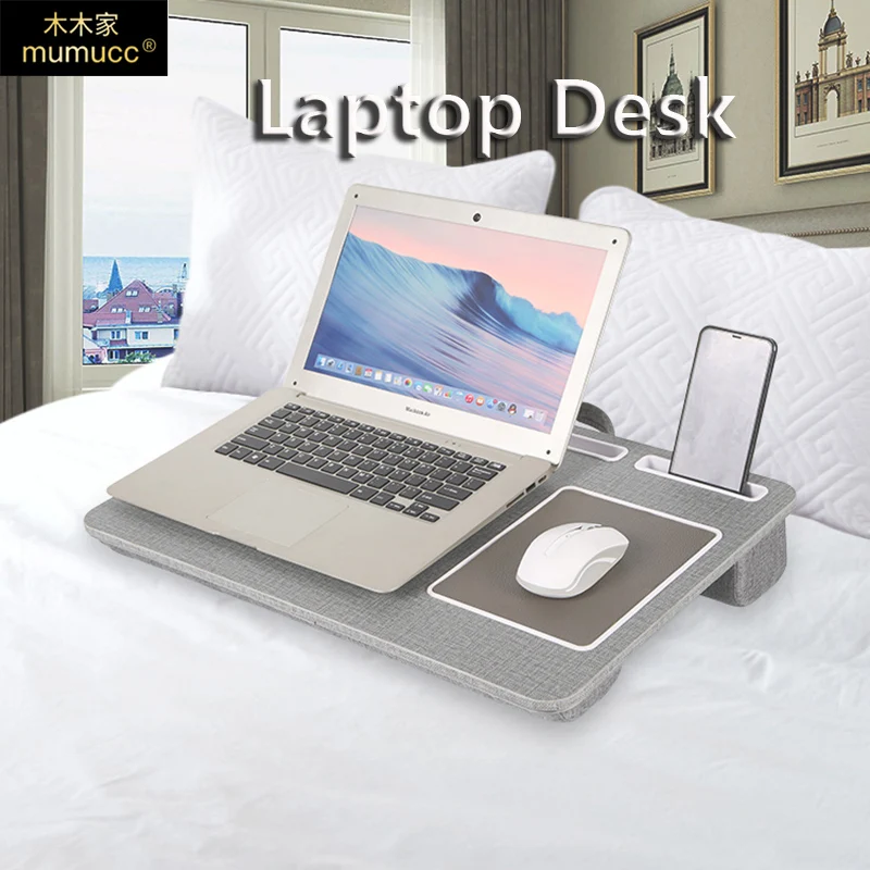 

Mumucc Casual Office Laptop Desk,Compatible with Laptops Under 17 Inches,Suitable for Work on Sofa,Come with Handy Handle Desk