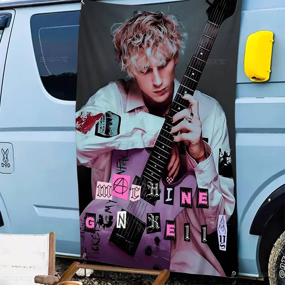 Rapper MGK M-Machine Gun K-Kelly Printed Large Flag Art Science Fiction Room Home Decor Decor Banner