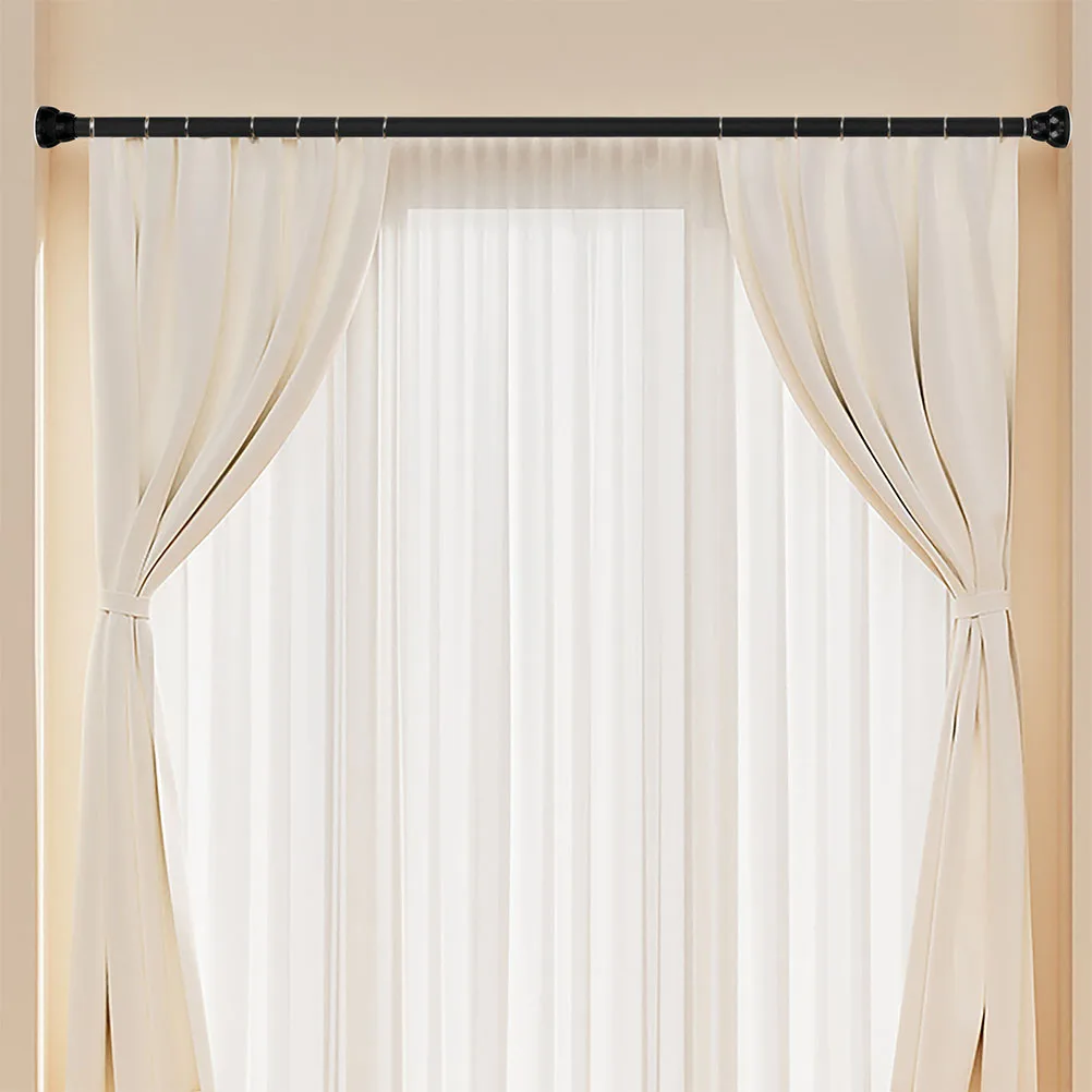 

Telescopic Clothes Drying Rod Stainless Steel Adjustable No Drilling Curtain Pole Hole-Free Wardrobe Rail Multi Purpose