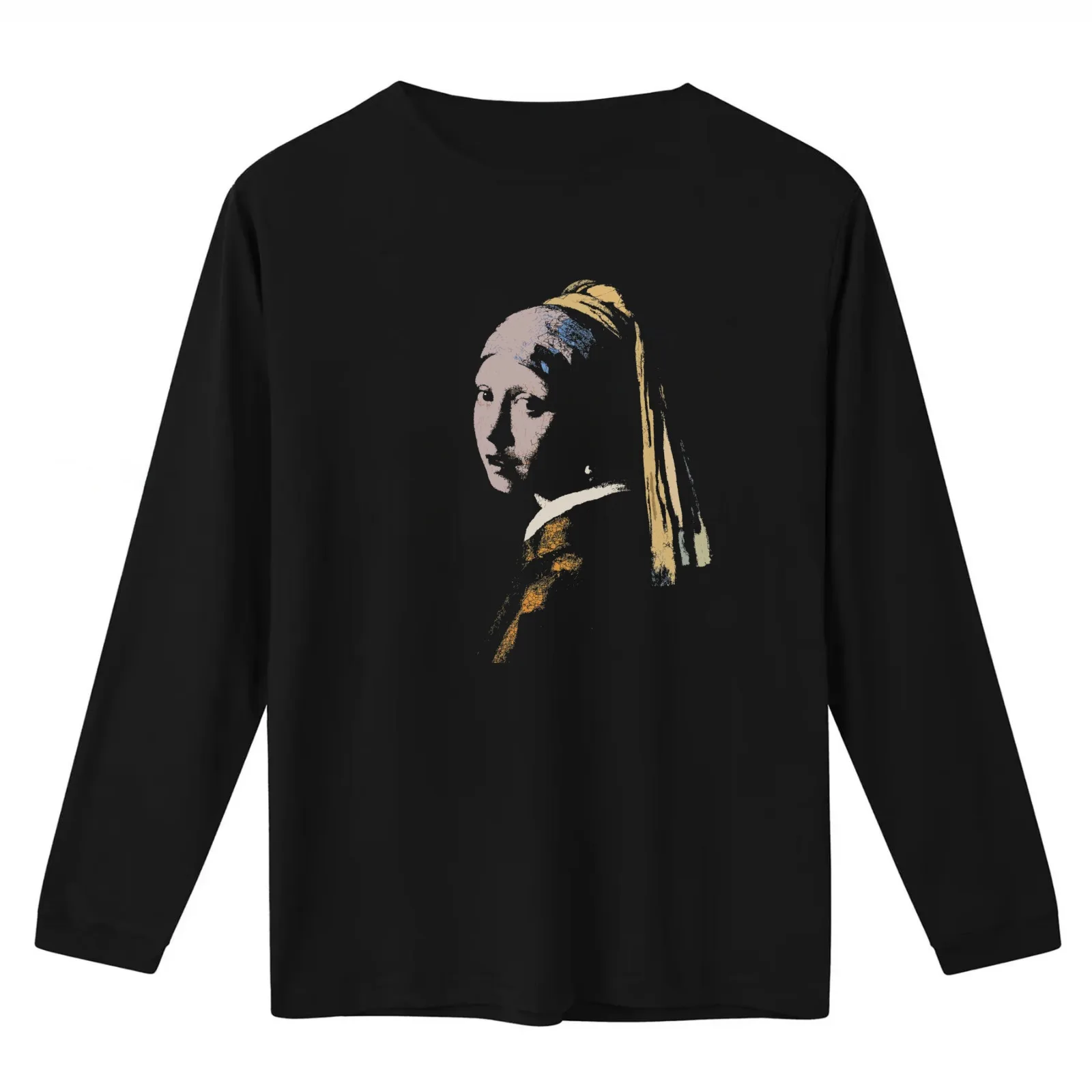Girl with a Pearl Earring T-Shirt Summer Casual Cotton Tee Oversized Streetwear Tops Vintage Graphic Print Unisex Men Women