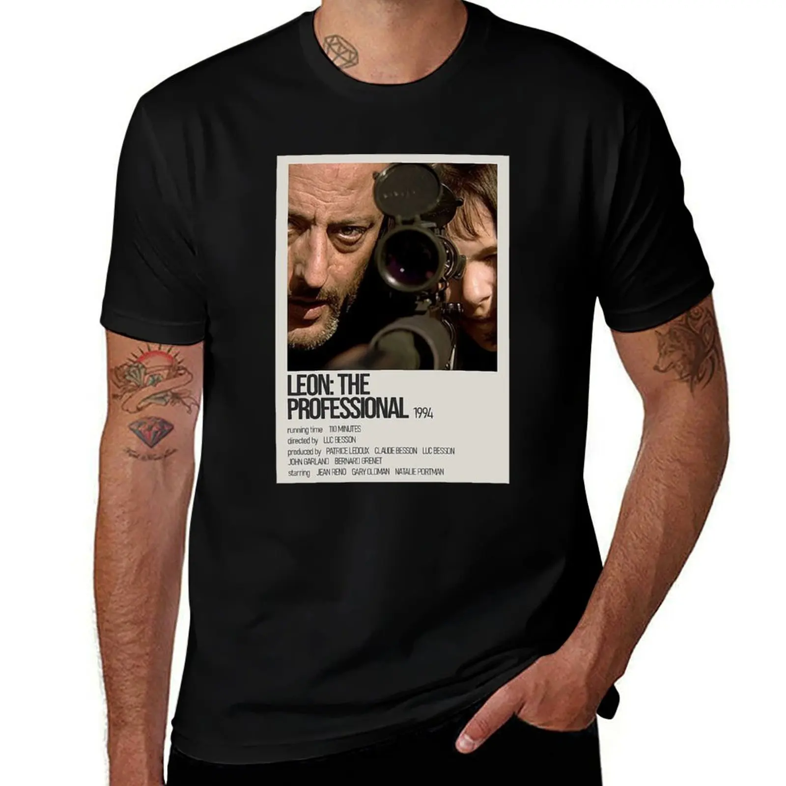 Léon the Professional - Yellow Black Artwork T-Shirt Holiday Casual Short Sleeve Top T-Shirt