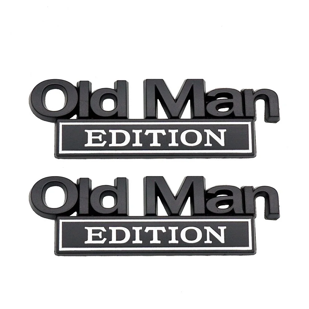 

2x Metal Old Man Special Edition Emblem 3D Badge for Car Truck SUV Moto etc.