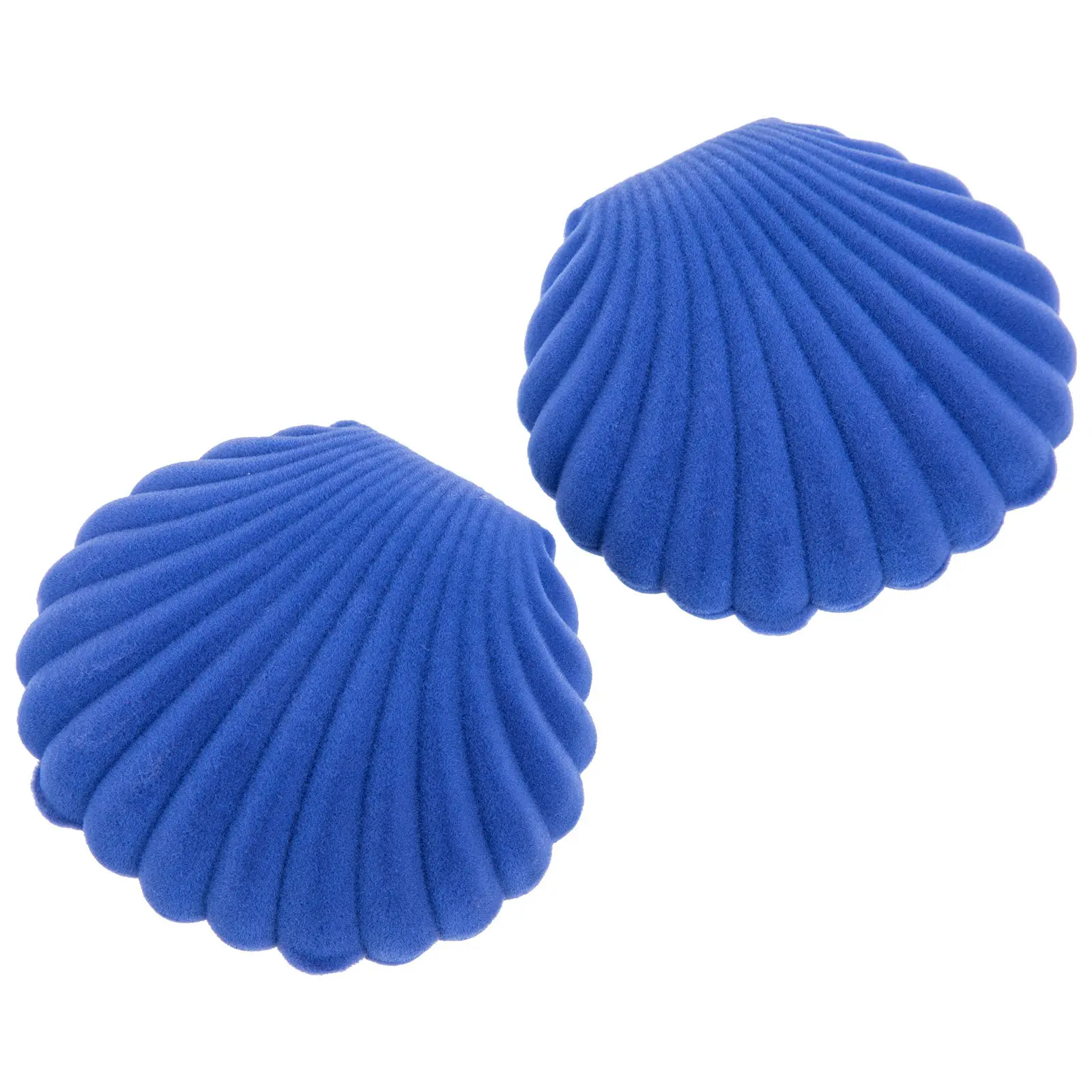 

2Pcs Jewelry Box Lint Shell Exquisite Storage Case Earrings Ring Organizer Portable Travel Supplies Desktop Decoration