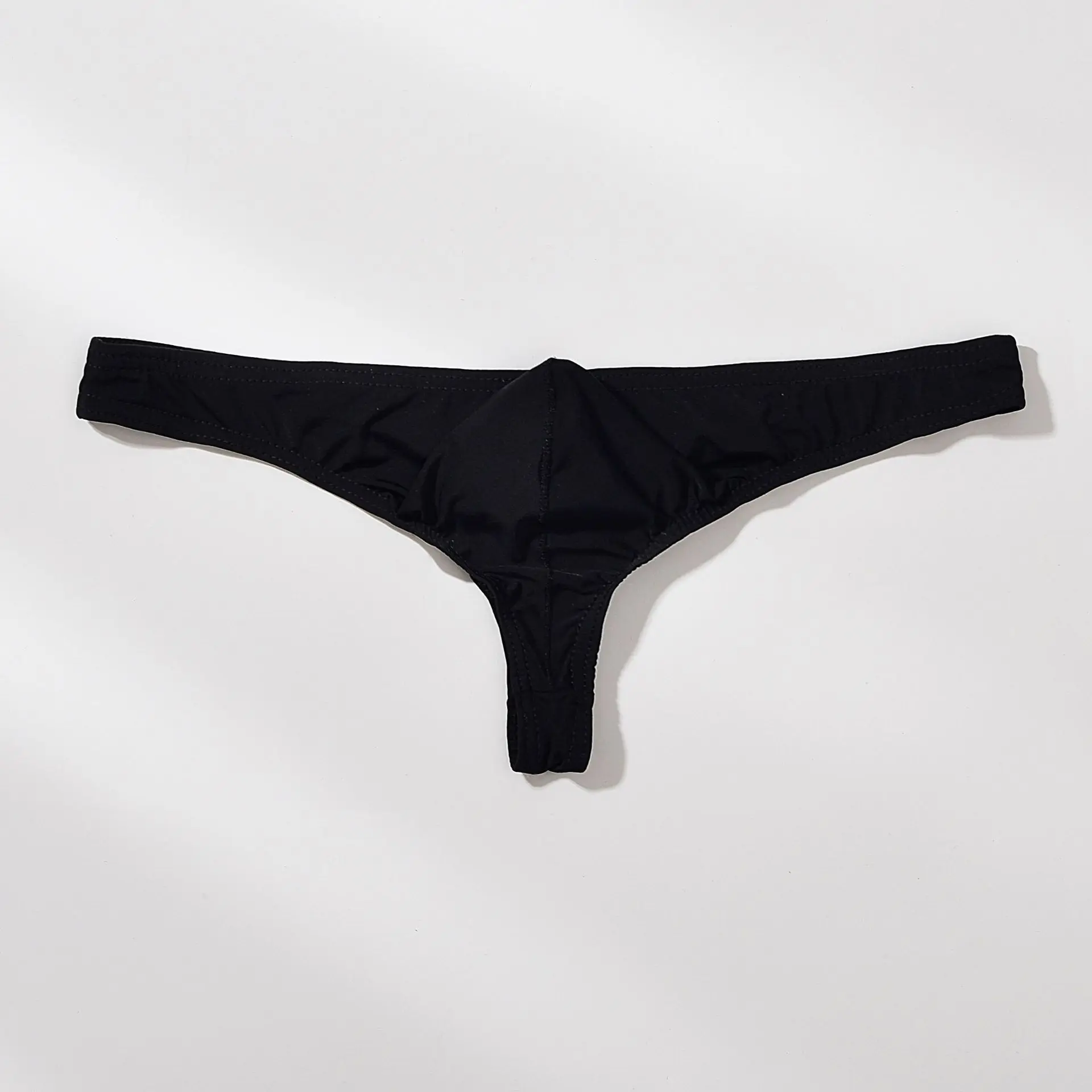 Sexy Mann Unterwäsche G-String Eis Seide dünne atmungsaktive Herren Unterhose T-Back Höschen männlich niedrige einfarbige Riemen Bikini