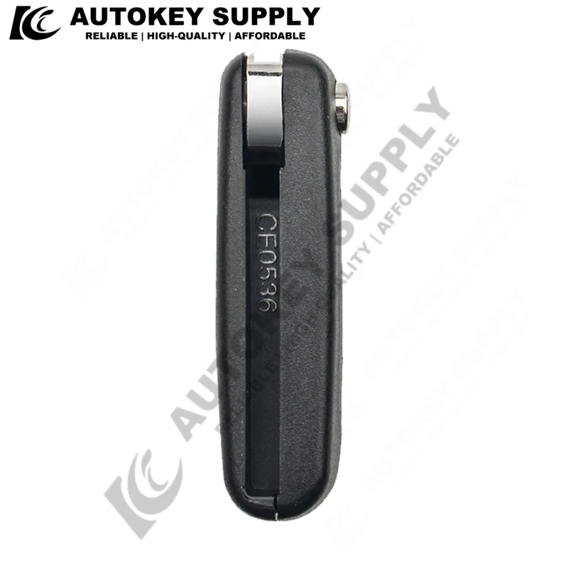 AutokeySupply 4 Botões Caso Chave Remoto Para Peugeot 207 307 308 407 607 807 ForCitroen C2 C3 C4 C5 C6 Flip Folding Car Key shell