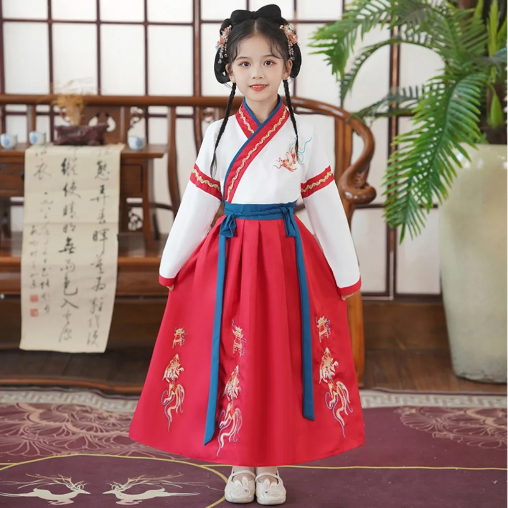 

Cosplay Chinese Hanfu Dress Performance Costume Ethnic Style Vintage Party Kids Clothes Chinese Girl Children Clothing Boy