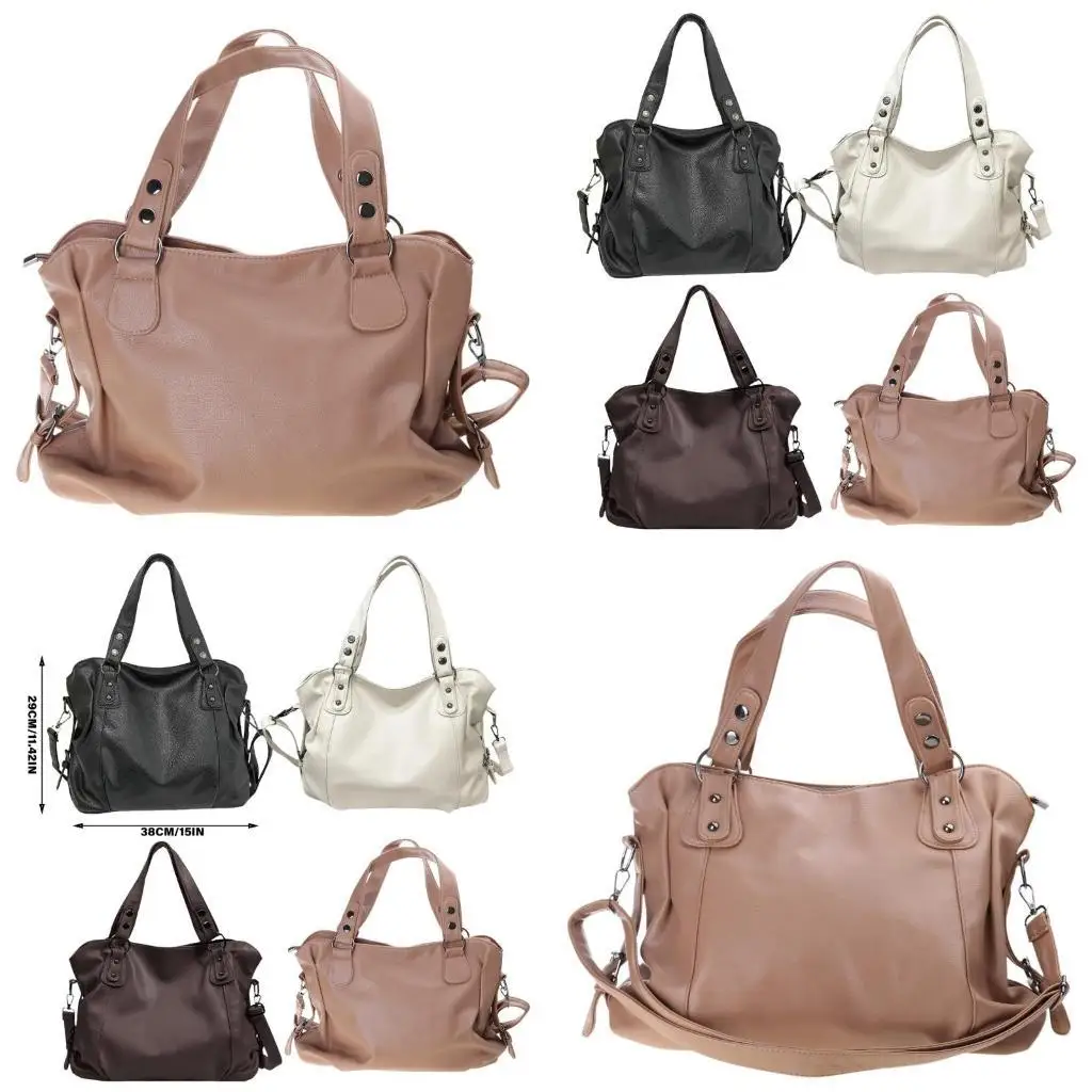 

D46D Elegant Large Capacity Shoulder Bag For Women PU Leather Crossbody Purse Handbag