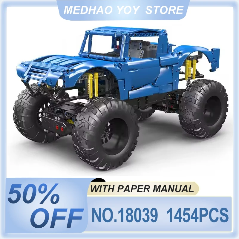 

Mold King 18039, технический крутой скоростной спортивный автомобиль, игрушка «сделай сам», радиоуправляемый грузовик на большой ножке, строительный блок, сборный кирпич, детский рождественский подарок