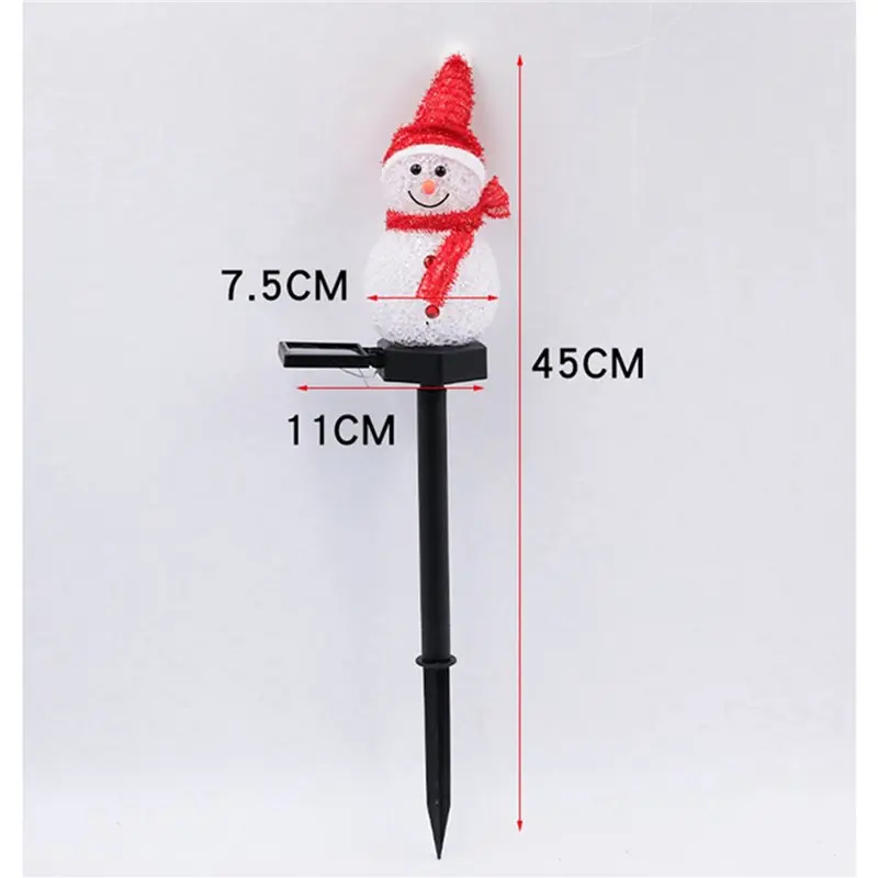 BMBY-3X Christmas Decorations Solar Lights Outdoor Garden Decor Snowman-Christmas Ornaments Solar Powered Garden Decor E