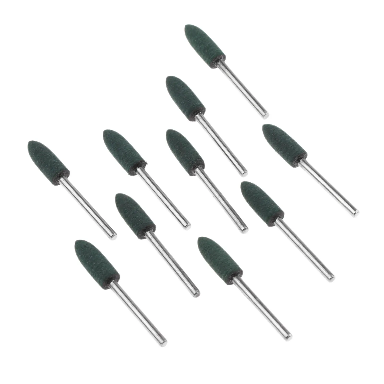 DRELD 10Pcs 6mm Rubber Grinding Head Metal Surface Buffing Polishing Mounted Point for Rotary Tool Dremel Accessories 3mm Shank