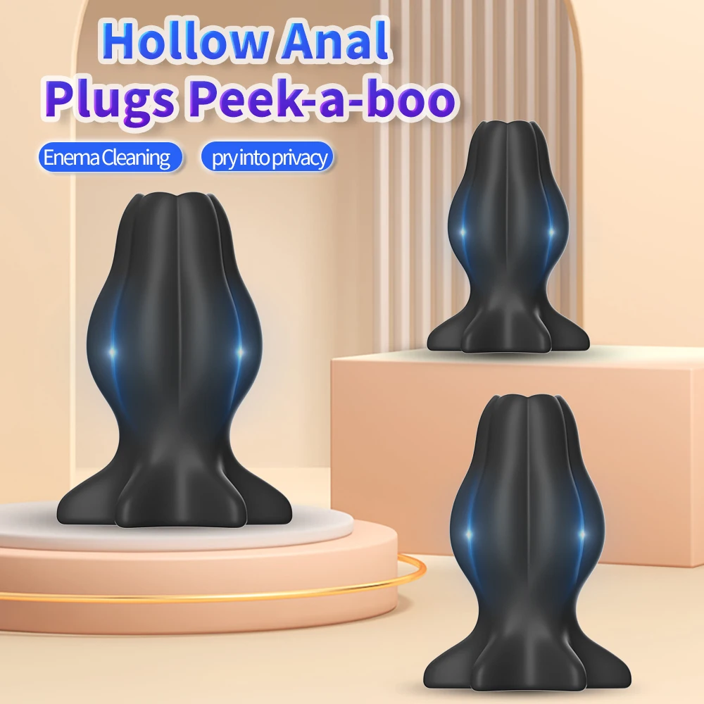 3 Size Hollow Butt Plug with Stopper Anal Dilator Dildo Anal Speculum /Peeking /Tunnel Erotica Sex Toys Prostate Massager Goods