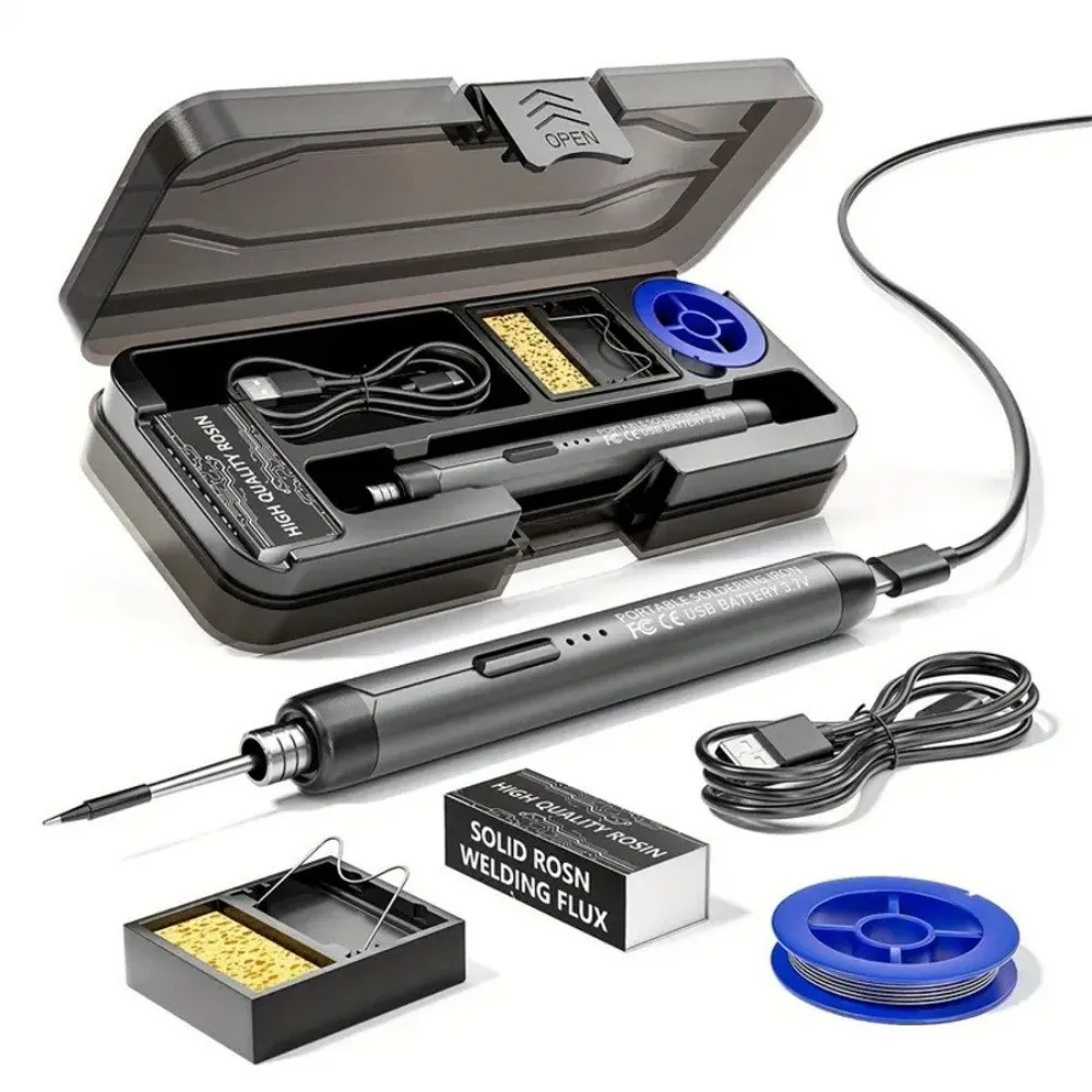 Wireless Electric Soldering Iron Set USB Rechargeable Adjustable Temperature USB Soldering Iron Set 5V 8W Fast Heating