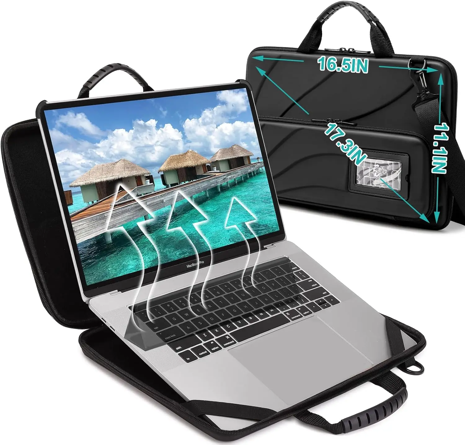 

17.3 Inch Laptop Case with Stand, Hard Shell Protective Bag for Heat Dissipation and Convenient Use