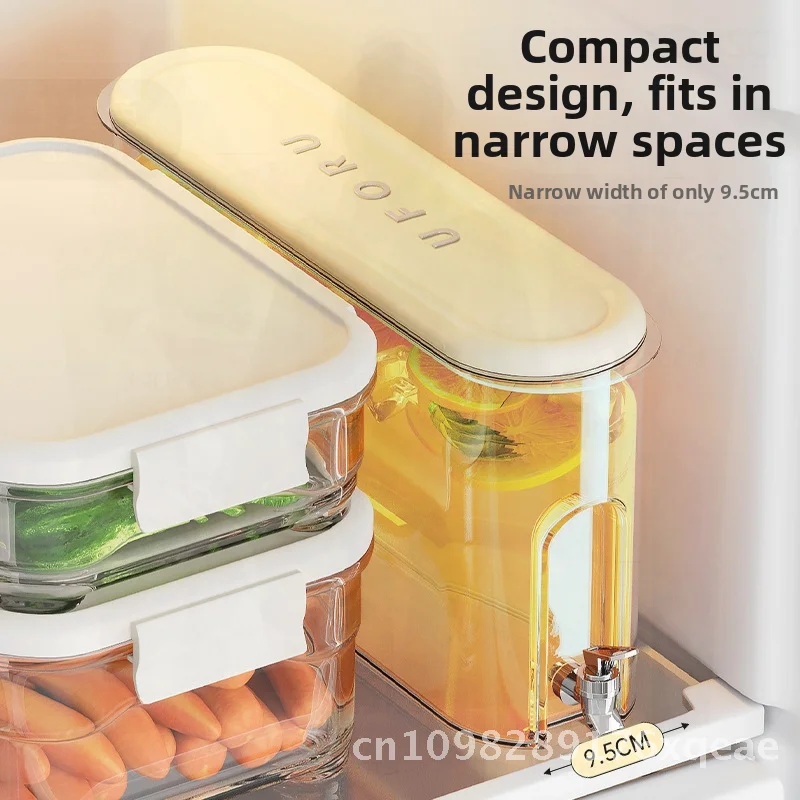 

Холодильник большой емкости, чайник для холодной воды с краном, бытовая герметичная бочка для напитков, пищевой пластик для сока, чая