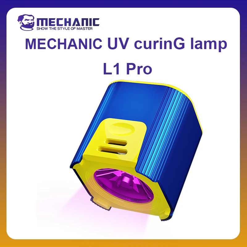 MECHANIC OFFICIAL UV CurinG Lamp L1 Pro UV Glue Curing Lamp Intelligent Double Beads 7W High Power Fast Curing Light IPhone CPU