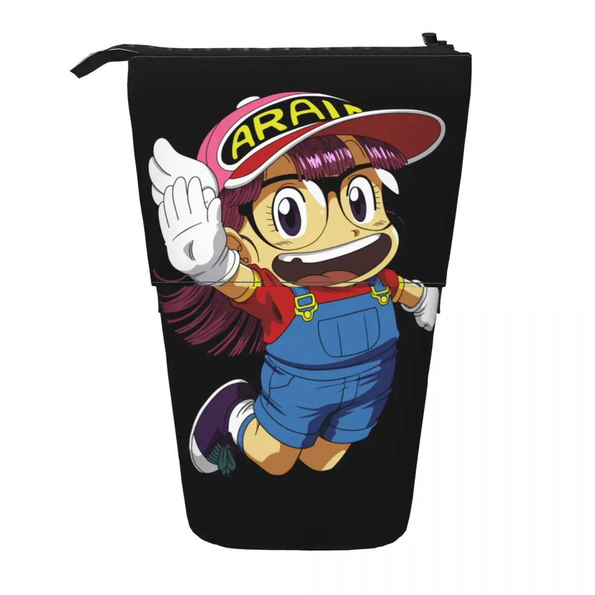 Dr.slump Arale กล่องปากกานักเรียนกระเป๋านักเรียนกล่องดินสอมีซิปกระเป๋าเครื่องเขียนเด็กกล่องดินสอพับเก็บได้แนวตั้ง