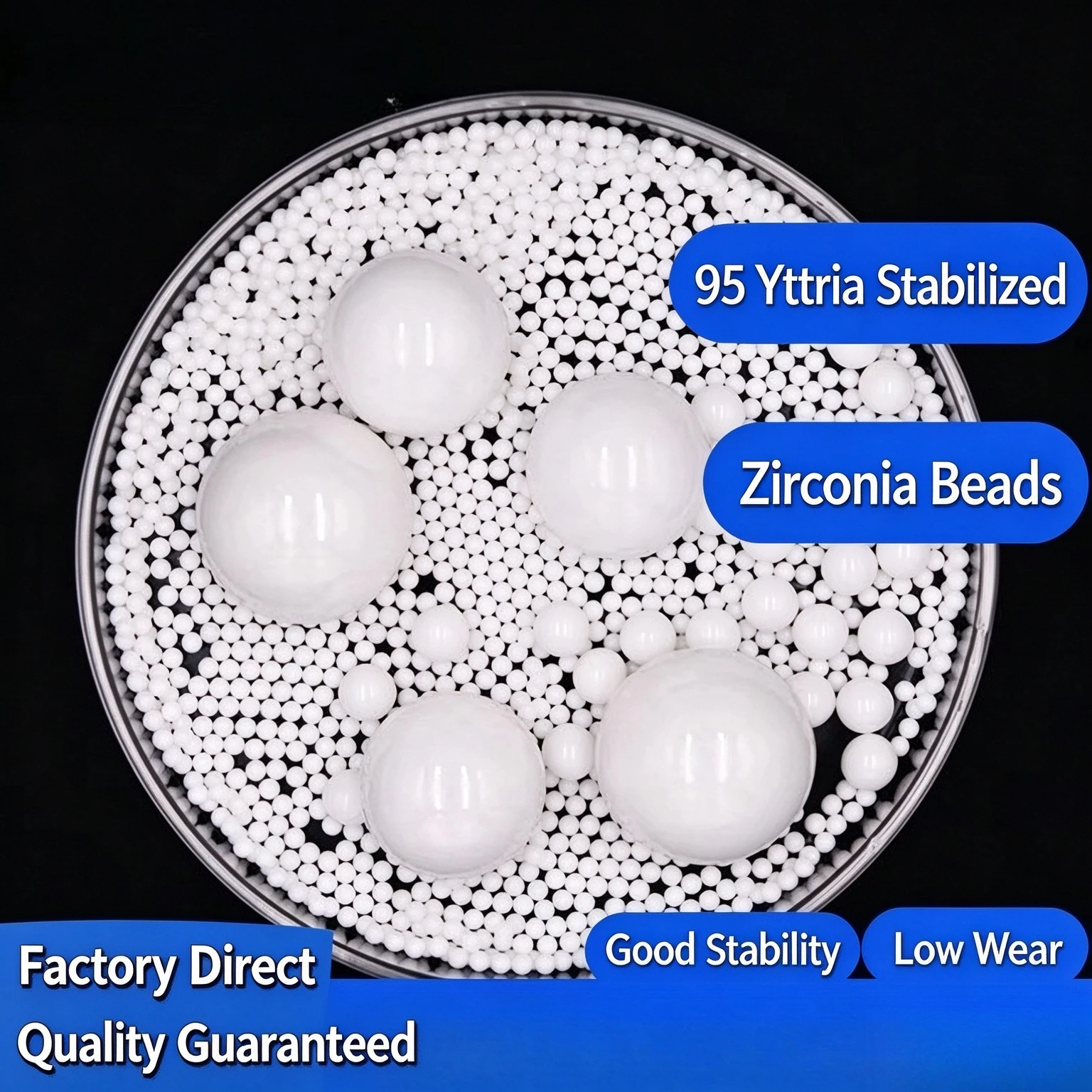 WorldLink Zirconia Beads 500g, High Purity Dental Lab Grinding Media for Furnace Sintering Abrasive Tool