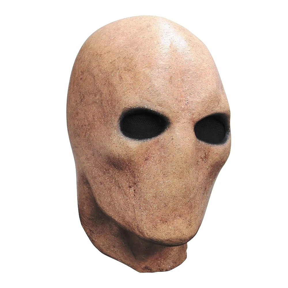 

Slenderman Mask Cospaly Creepy Horror Faceless Man Alien Skull Latex Helmet Halloween Carnival Party Costume Props