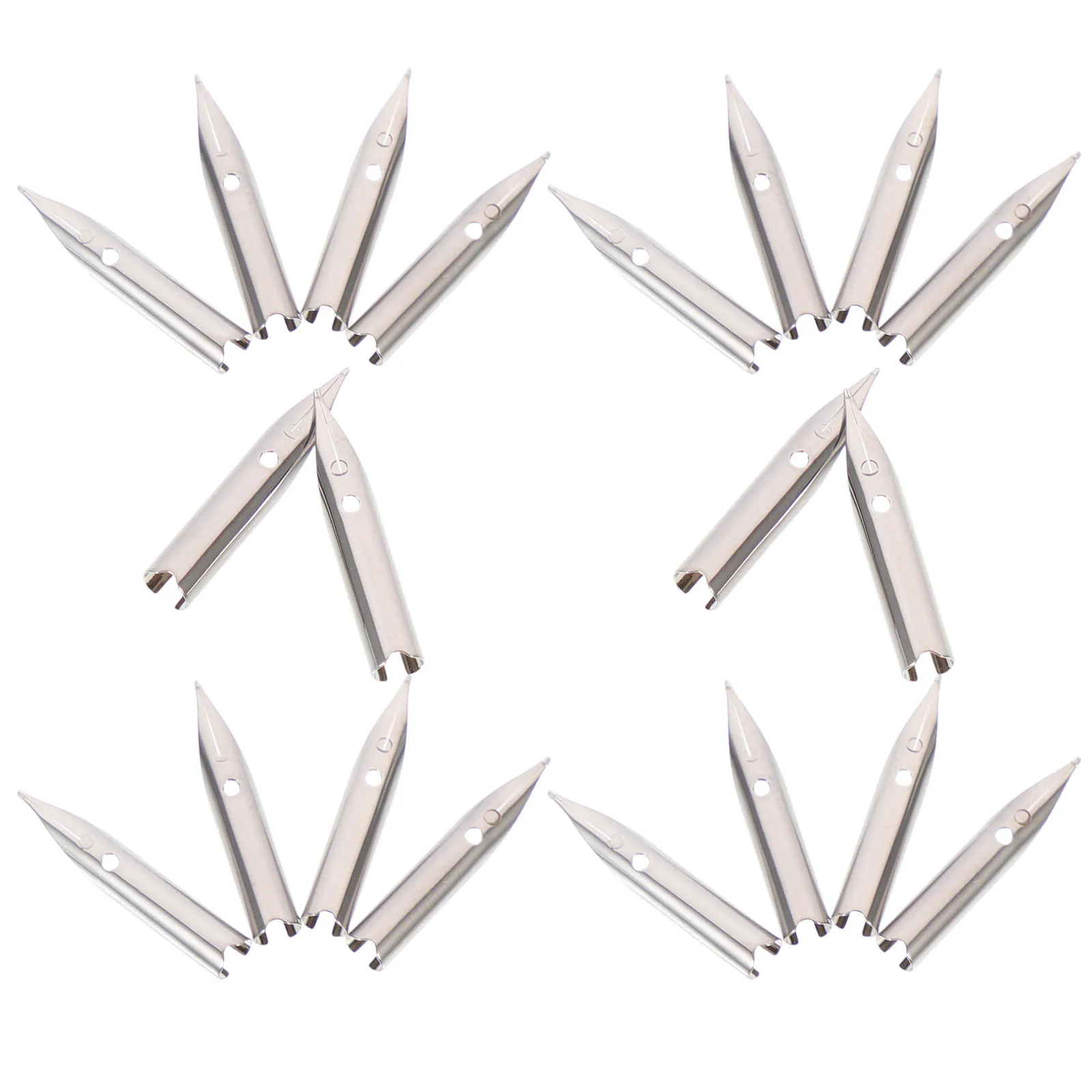 

Beginners Fountain Pen Spare Replacement Nibs Silver Steel Pens for Writing Fine