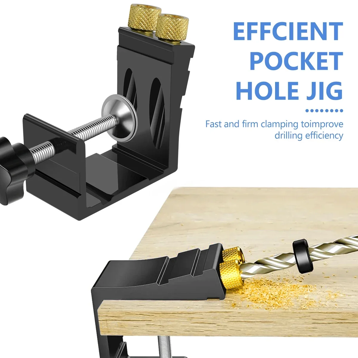 Pocket Hole Jig Kit Adjustable Woodworking Tools Pocket Dowel Hole Jig System Set Wood Woodwork Guides Joint Angle Tool Locator