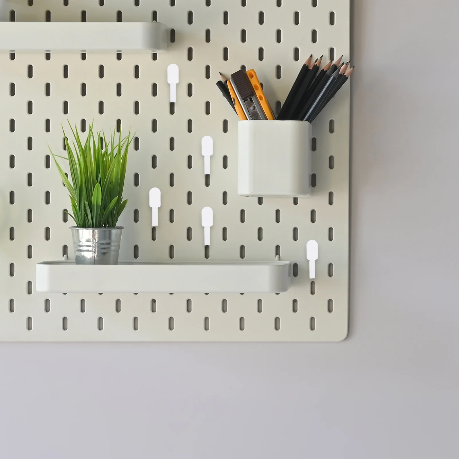 

20Pcs Pegboard Hooks Strong Grid Panel Organizer Hooks Garage Workshop Tool Holders Shelving Wall Display Rack for Kitchen