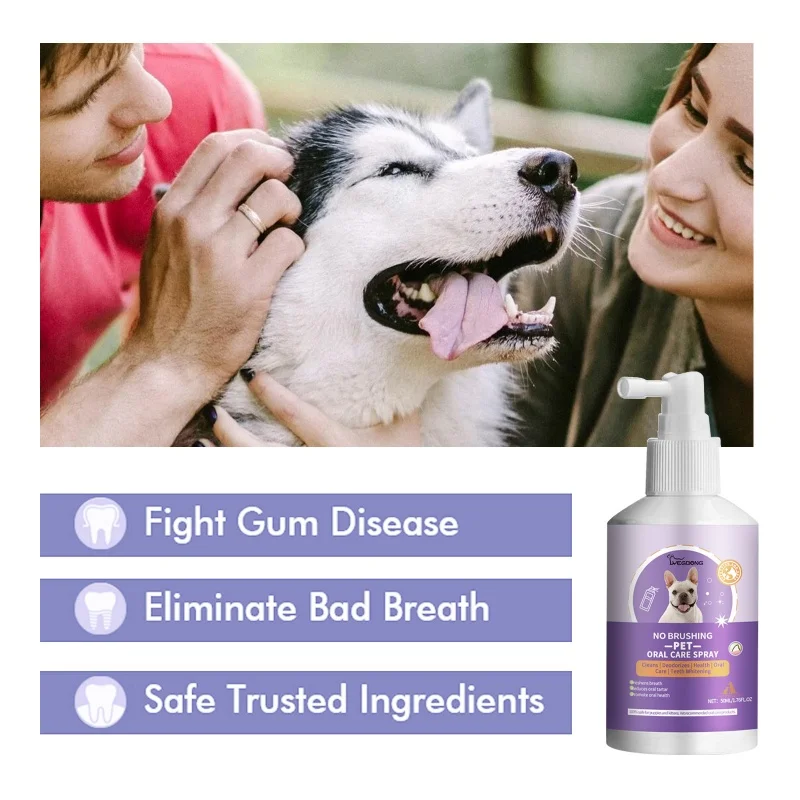 Dog and cat teeth cleaning spray pet mouth cleaning breath fresh deodorization odor removal cleaning