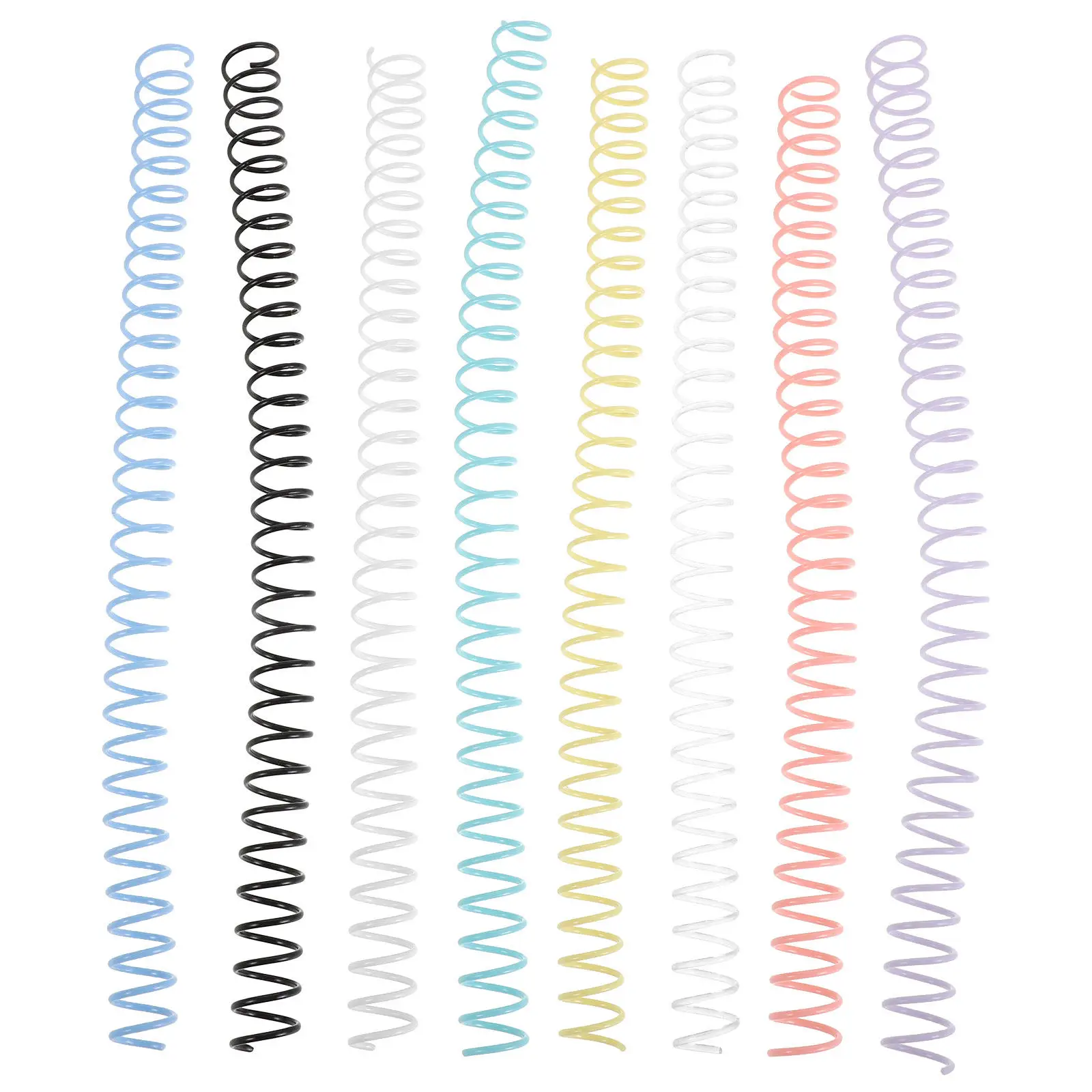 

8 шт. спиральные кольца для переплета, пластиковые, разноцветные, 16 мм, для блокнотов, школьные, офисные, домашние, для проектов