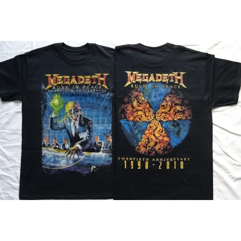 

Megadeth Rust in Peace Мужская футболка с коротким рукавом, хлопковая футболка, винтажные топы с металлической лентой, брендовая футболка Y2k, летняя мужская женская одежда