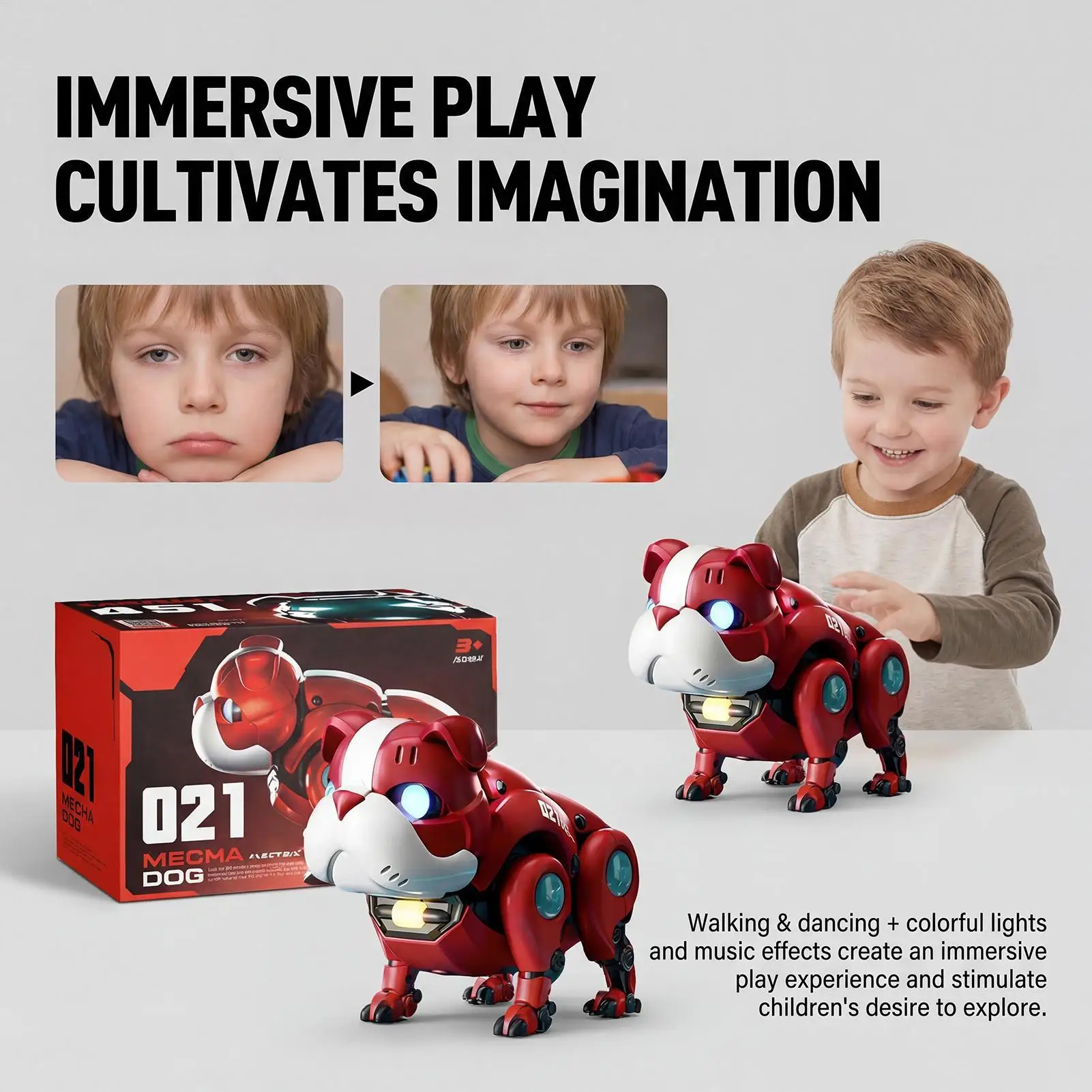 

Robot Puppy Walking Dancing Learning Toy Pet Robot Pet With Lights And Sounds For Kids Boys Girls Birthday Party Home Living